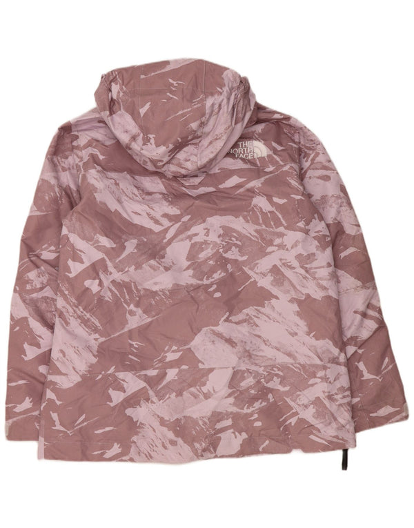 Giacca antipioggia da donna The North Face Anorak con cappuccio UK 18 XL Viola mimetico