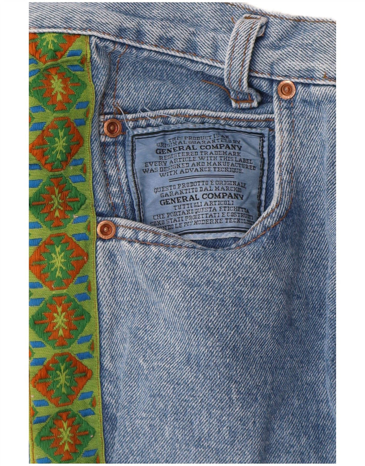 Jeans dritti da donna General Company W30 L33 Blu geometrico