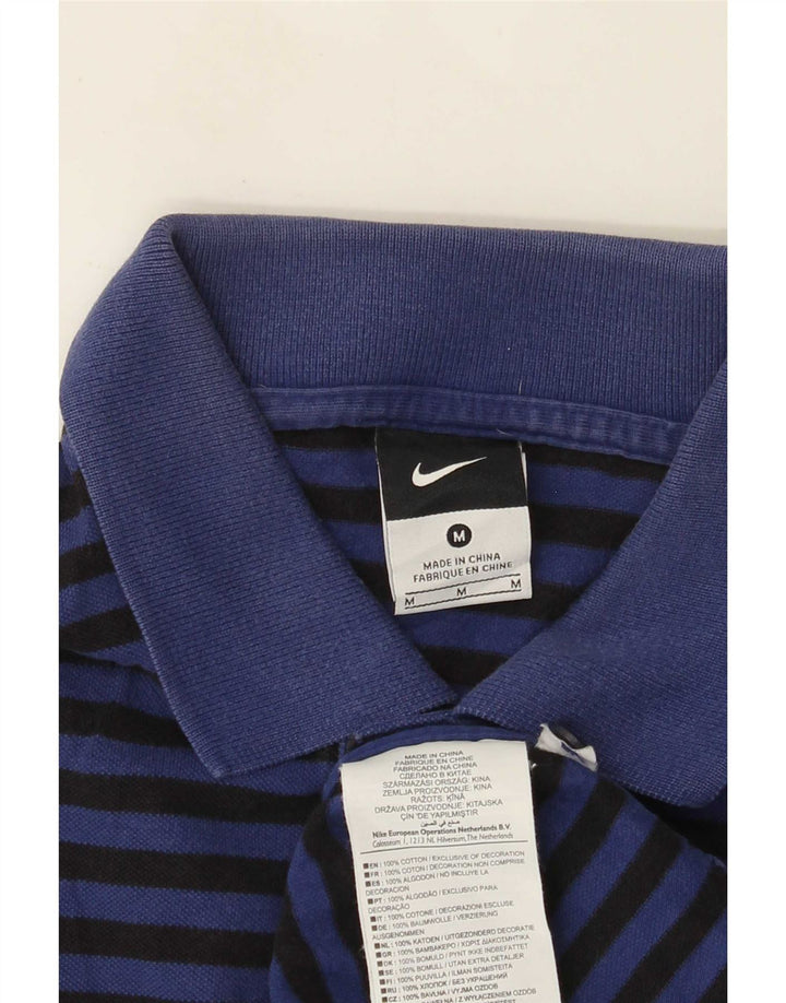 Polo Nike da uomo Inter Milan in cotone a righe medie blu navy