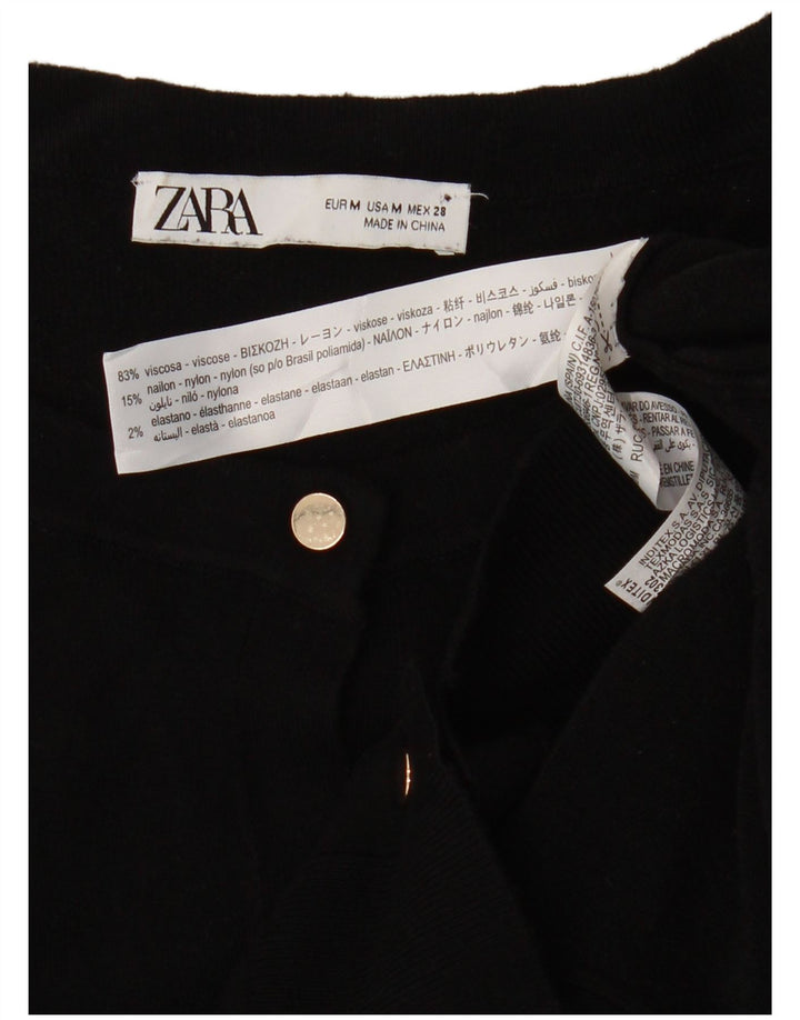Maglione cardigan da donna Zara UK 12 viscosa nera media