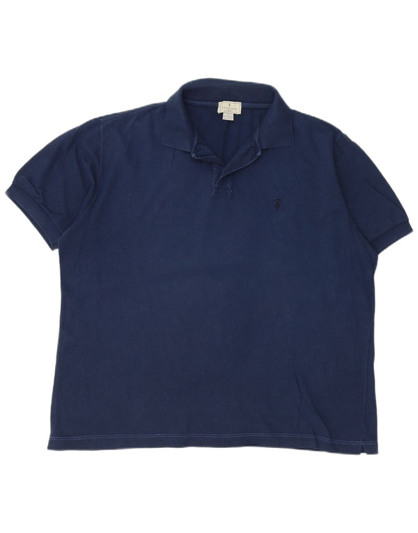 Polo Uomo Trussardi Large in Cotone Blu Navy
