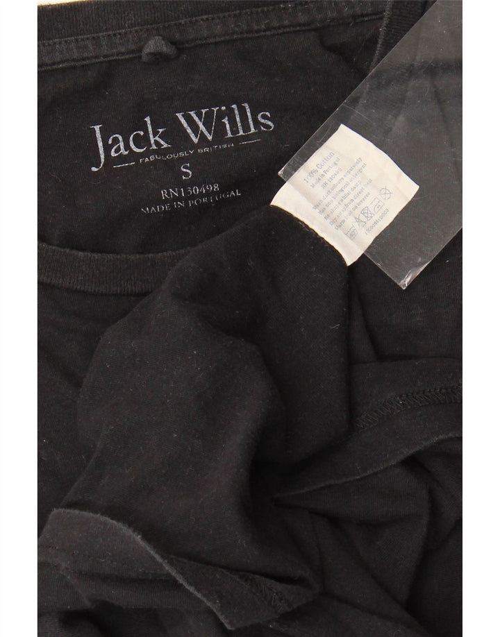 JACK WILLS T-shirt da uomo Top piccola in cotone nero