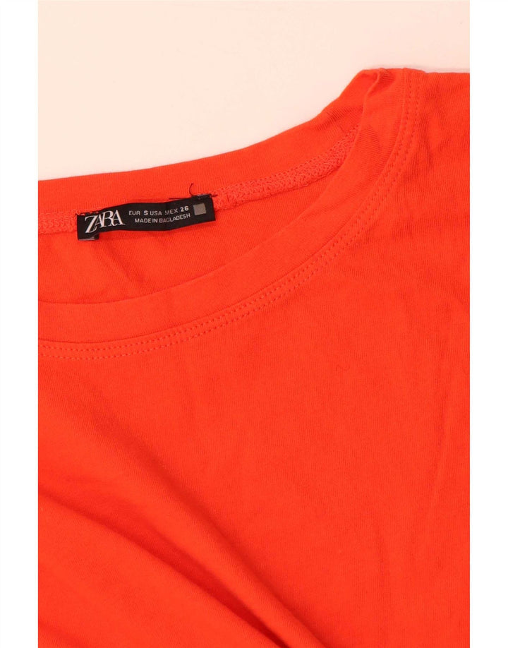 T-shirt Zara da donna Top UK 10 piccola arancione