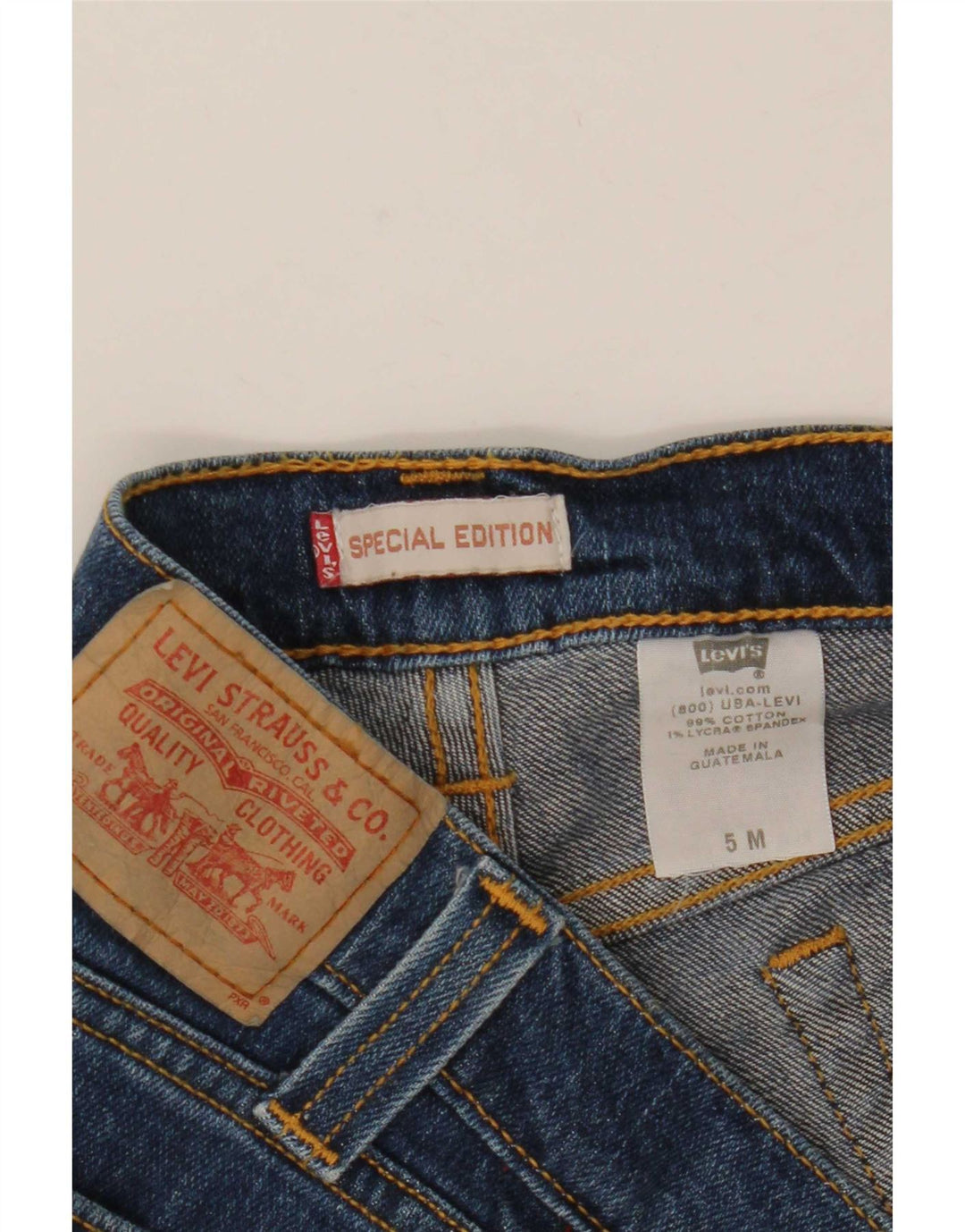 Jeans Levi's da donna slim effetto invecchiato US 5 medio W30 L26 cotone blu