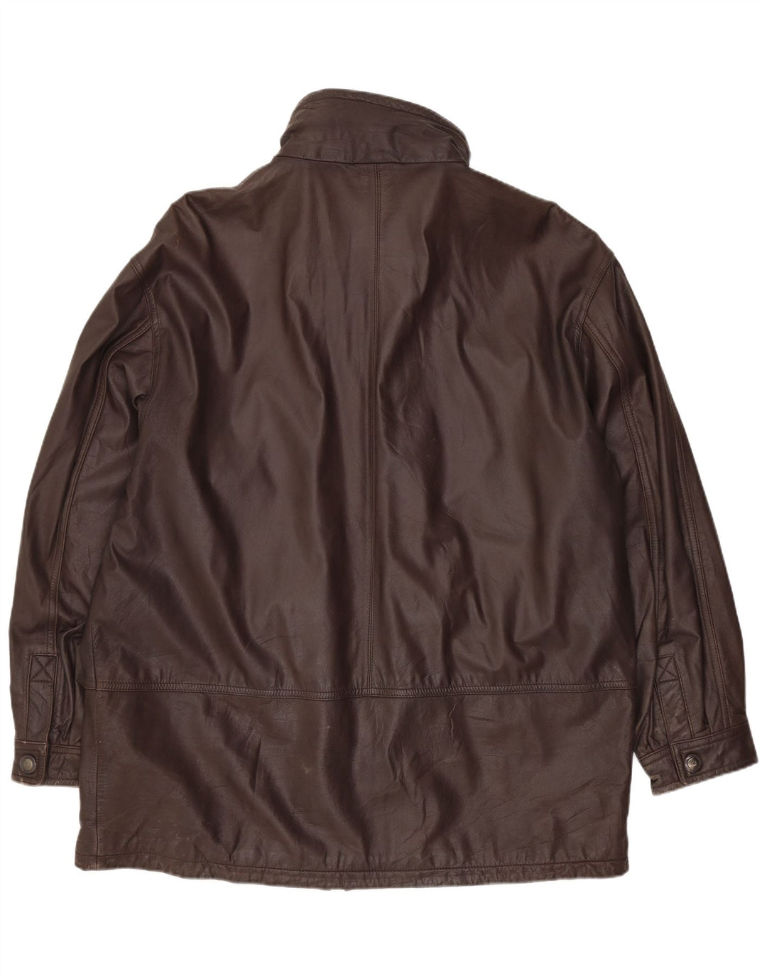 Giacca in pelle vintage da uomo UK 40 grande in pelle marrone