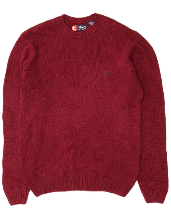 Maglione maglione girocollo da uomo Chaps piccolo bordeaux