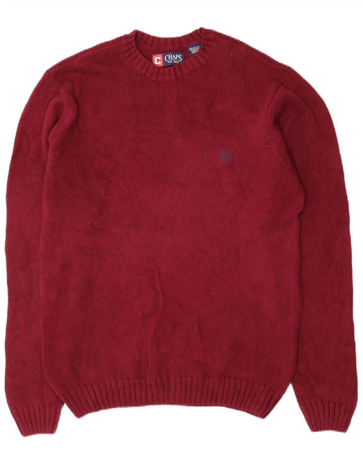 Maglione maglione girocollo da uomo Chaps piccolo bordeaux