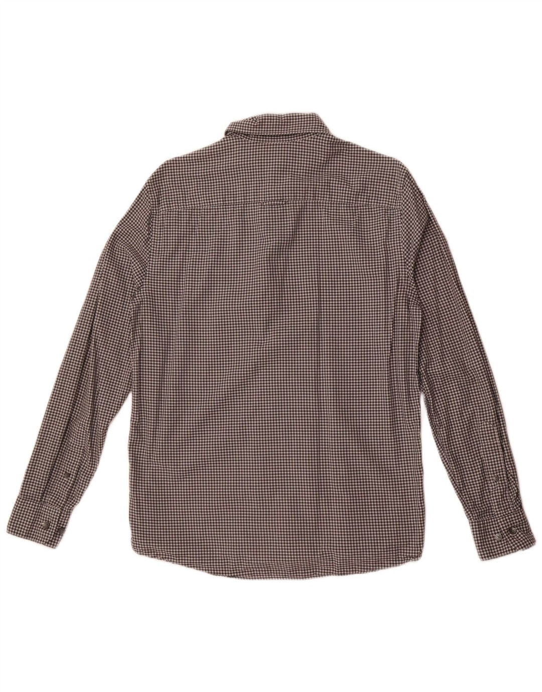 Camicia da uomo Calvin Klein piccola in cotone a quadretti grigio