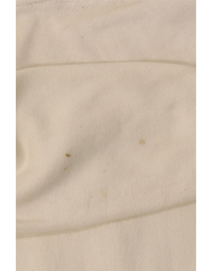 Maglione in pile con cappuccio grafico da donna CHAMPION UK 14 Cotone bianco sporco medio