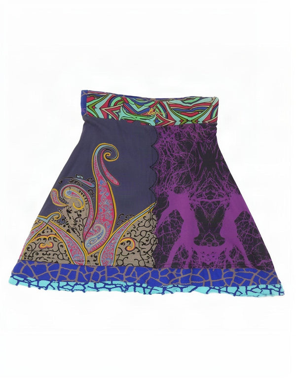 Desigual Gonna a trapezio grafica da donna media W30 Paisley multicolore