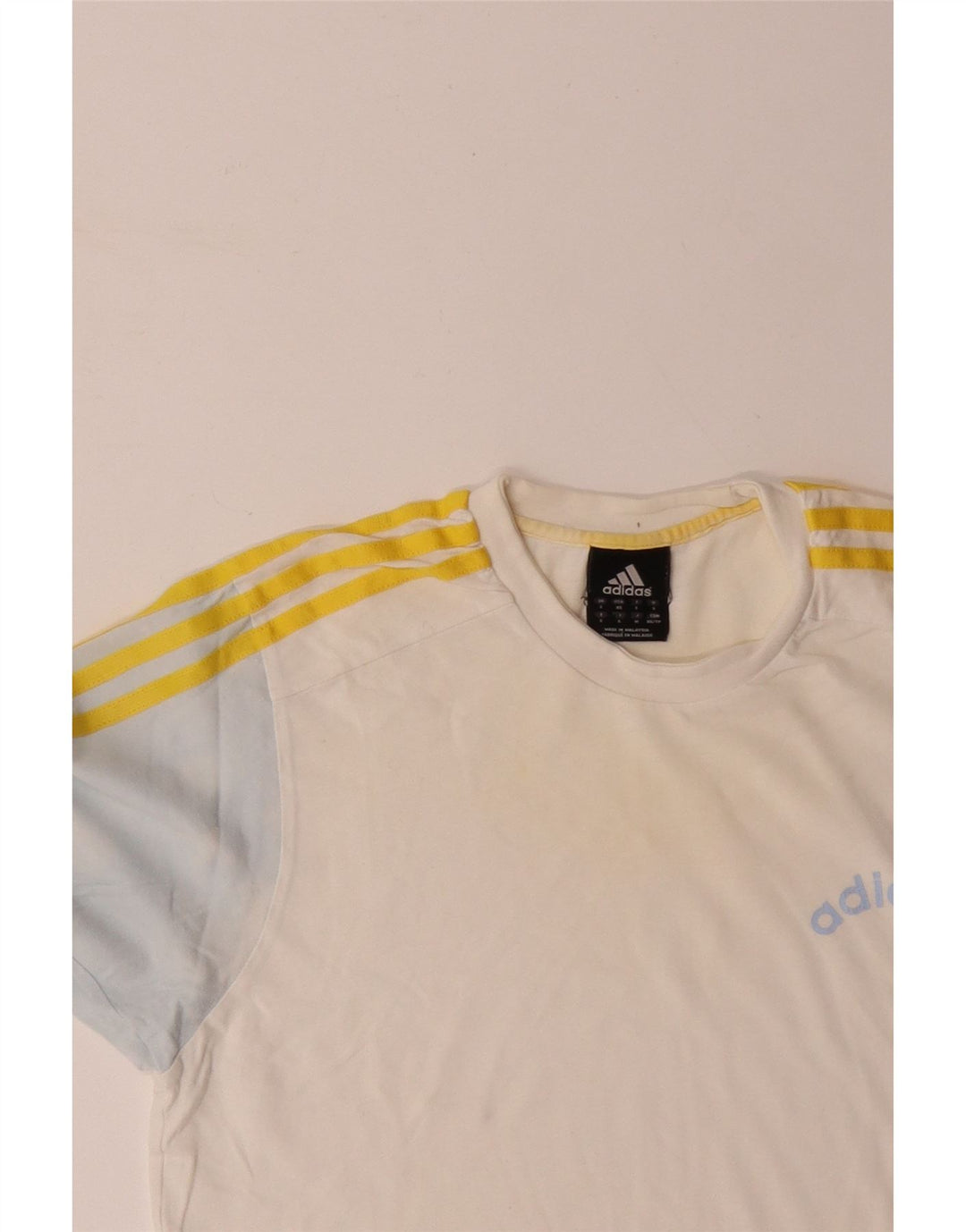 T-shirt da uomo ADIDAS Top Small in cotone color block bianco