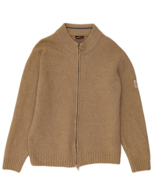 Maglione cardigan da uomo Murphy & Nye grande lana beige