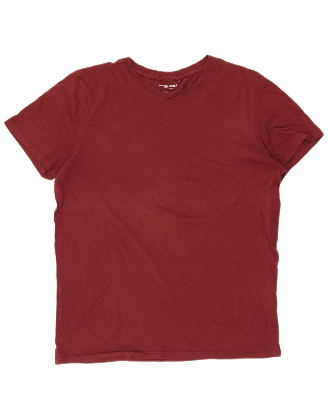 JACK & JONES T-shirt da uomo grande in cotone marrone rossiccio