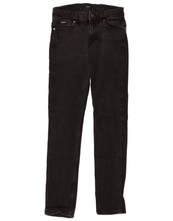 Jeans slim da uomo Hugo Boss W30 L31 cotone nero