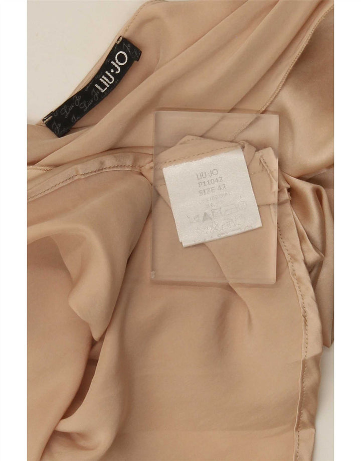 Top Blusa Donna Liu Jo IT 42 Beige Medio Seta Colourblock