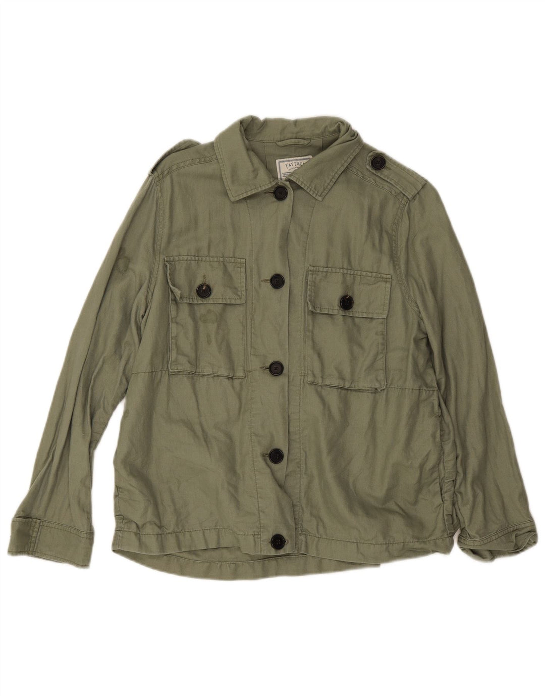 Giacca militare oversize da donna Fat Face UK 8 Small Lino verde