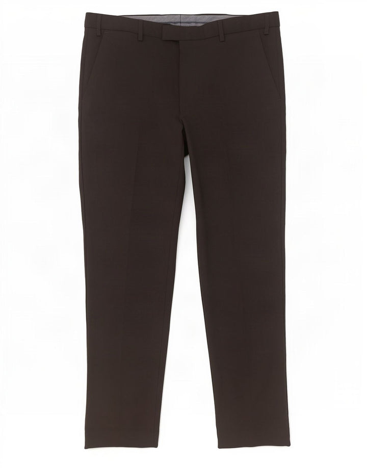 Pantaloni da abito regolari da uomo Marks & Spencer W38 L31 poliestere nero