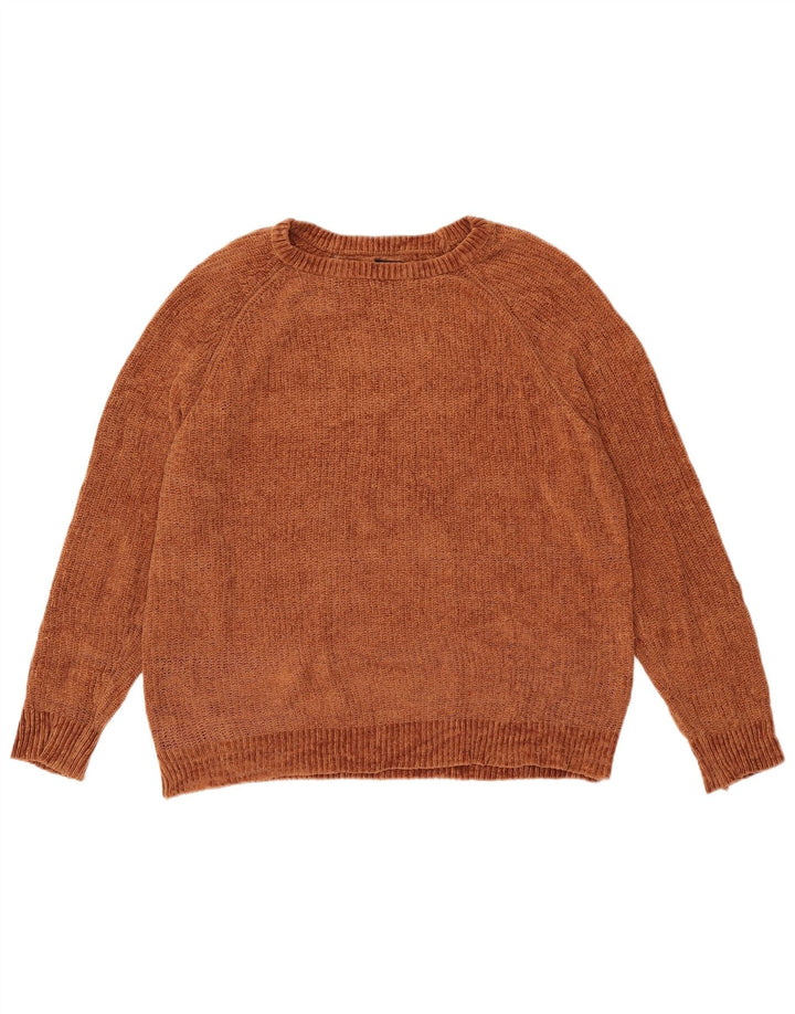 Maglione maglione girocollo da uomo Zara grande marrone