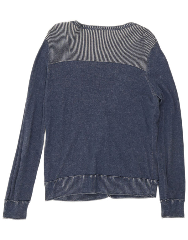 Maglione cardigan da donna Esprit UK 18 XL cotone gessato blu