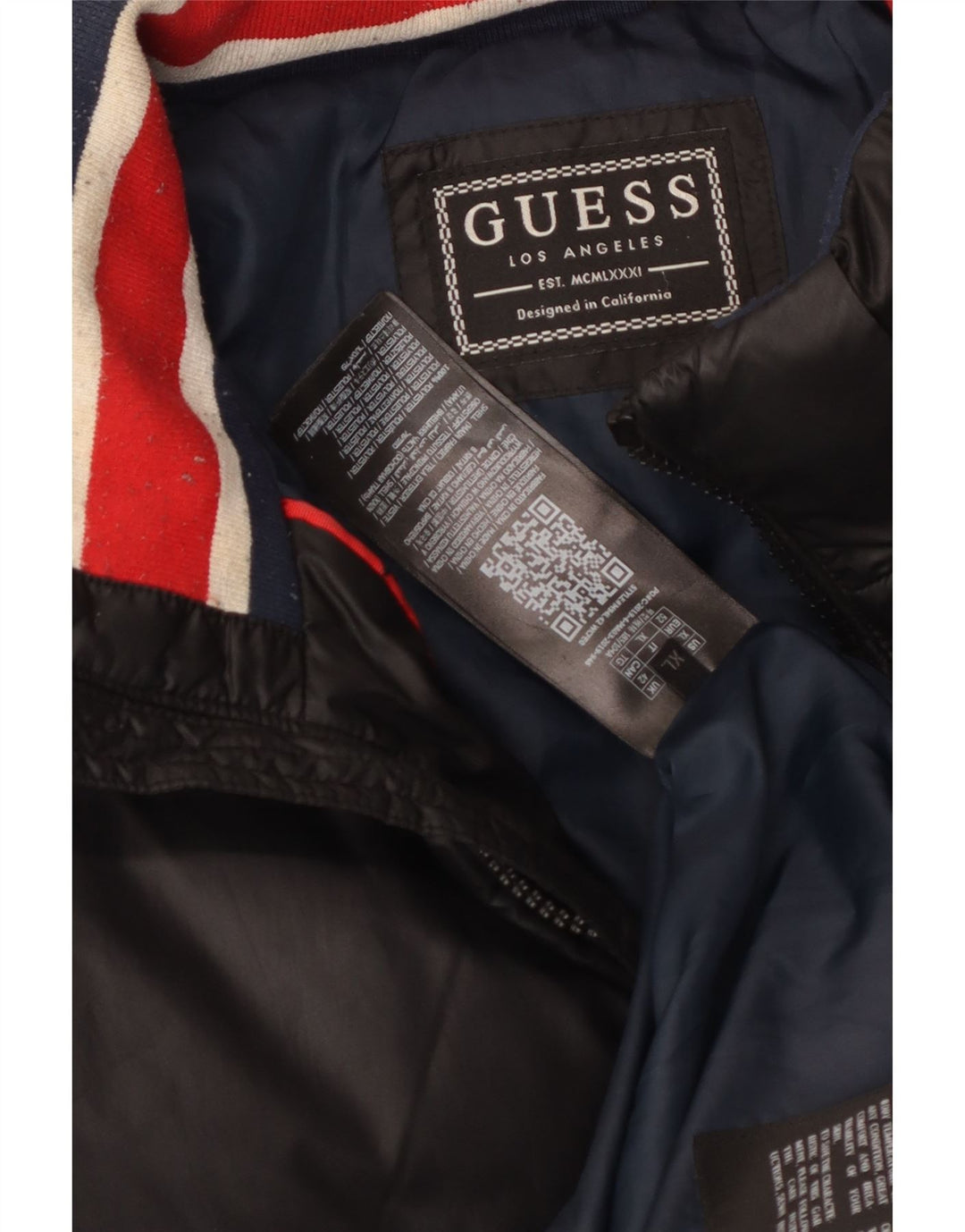 Giacca imbottita da uomo Guess UK 42 XL poliestere nero