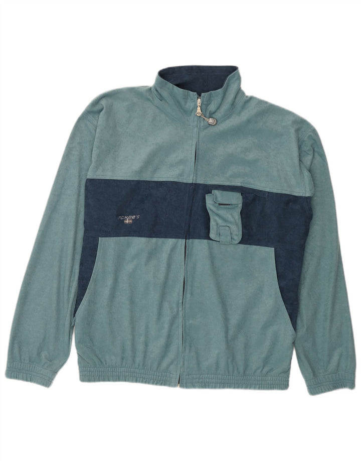 Giacca da tuta da uomo Mc Kees in poliestere color block blu medio