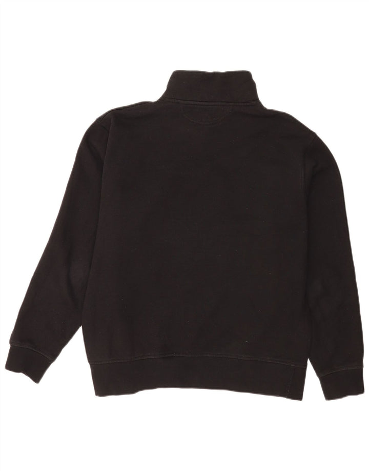 Felpa Zara da uomo con collo con zip, maglione grande, cotone nero