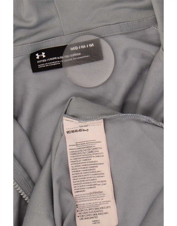 Felpa con cappuccio e zip da uomo Under Armour Poliestere color block grigio medio