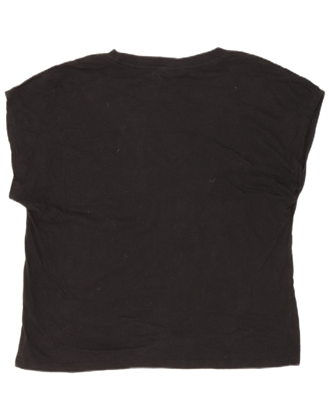 T-shirt Zara da donna Top UK 14 cotone nero medio