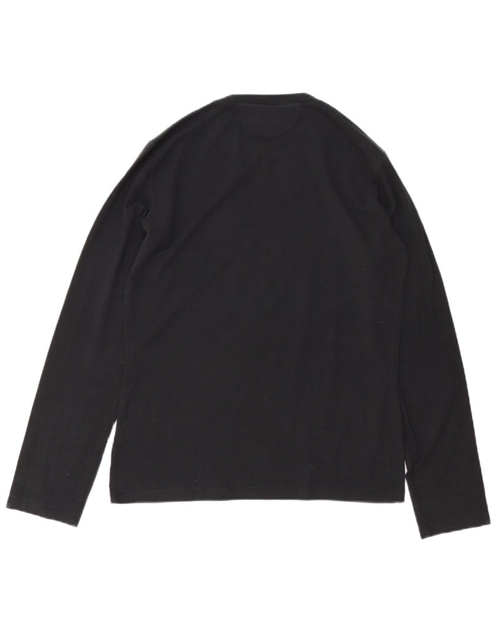 Armani Jeans Top Uomo Manica Lunga Cotone Nero Medio