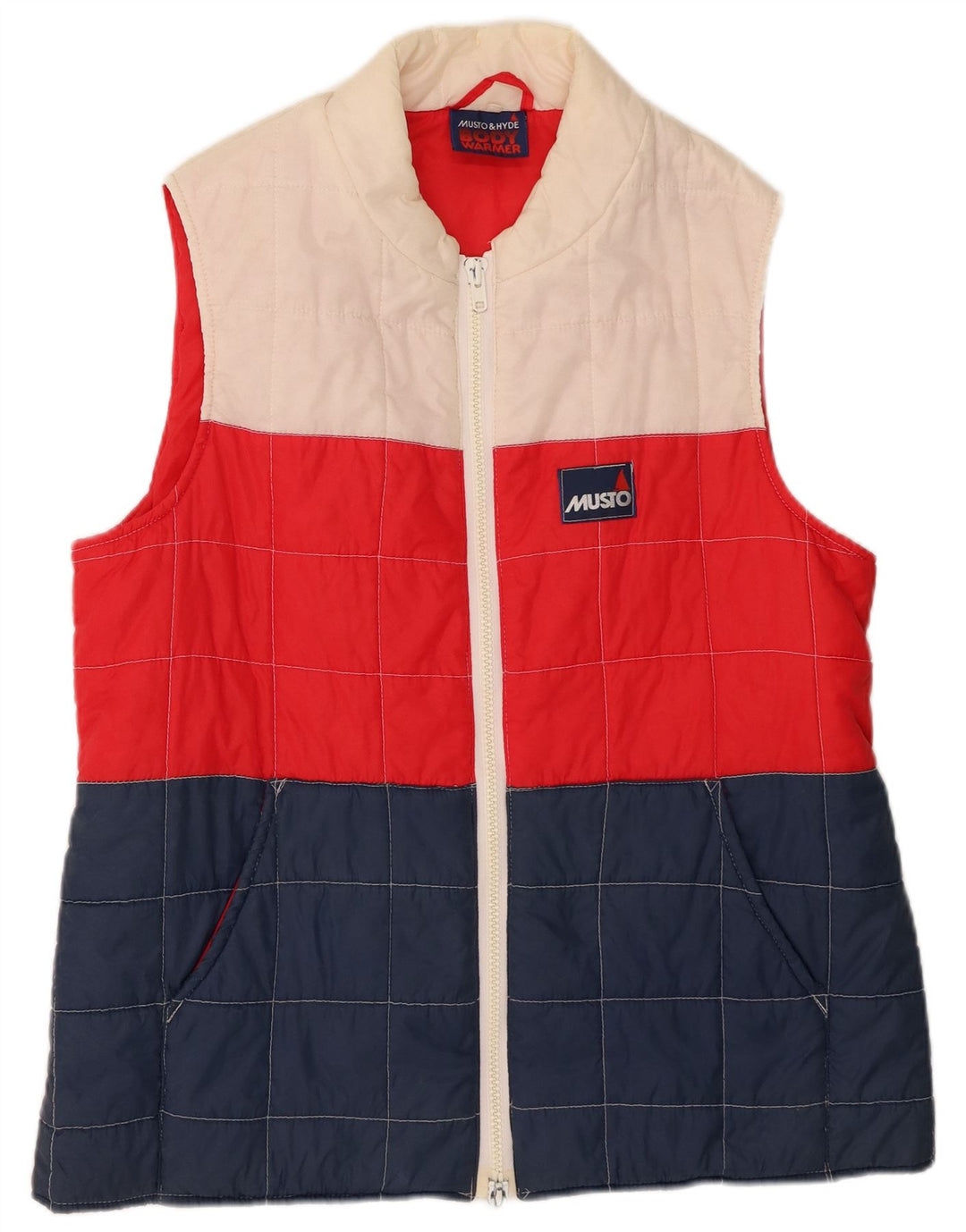 Gilet imbottito da uomo Musto UK 38 nylon color block medio multicolore