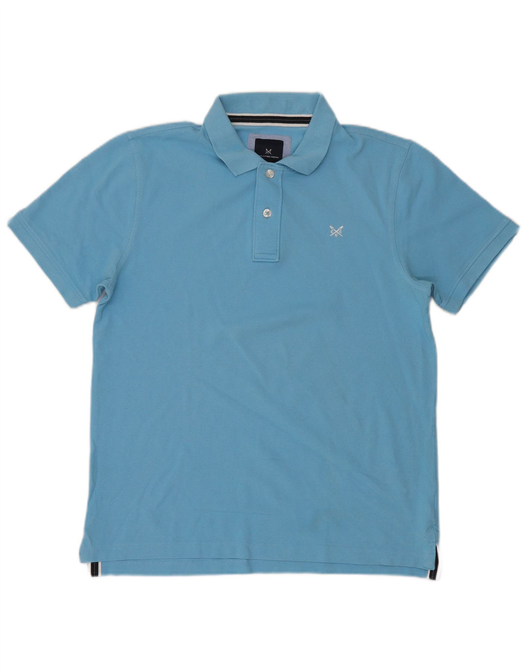 CREW CLOTHING Polo da uomo grande in cotone blu