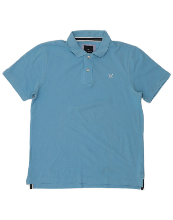 CREW CLOTHING Polo da uomo grande in cotone blu