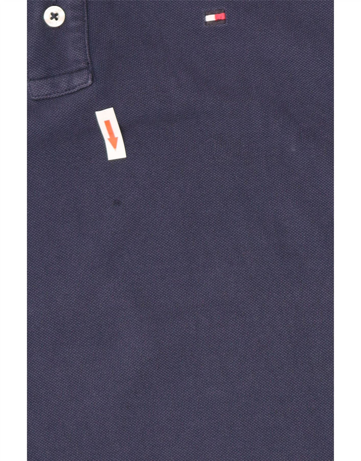 Polo da golf da uomo Tommy Hilfiger in cotone blu navy medio