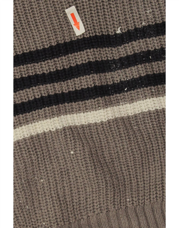 Maglione girocollo da uomo Zara a righe grandi grigie