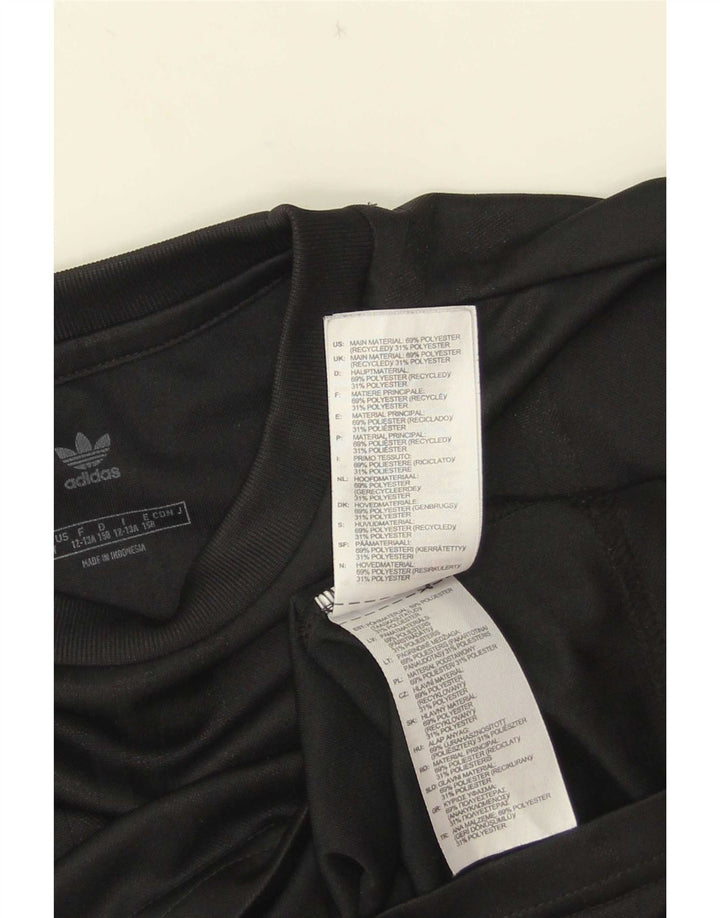 T-shirt grafica da ragazzo Adidas Top 12-13 anni in poliestere nero
