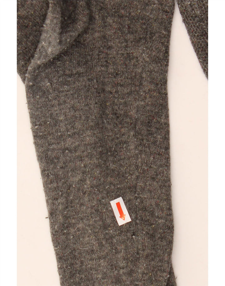 Maglione da uomo Tommy Hilfiger con bottoni e collo in lana grigio medio