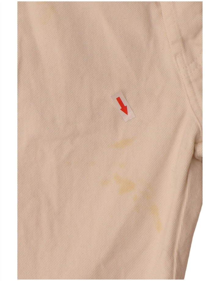 Jeans dritti da uomo Hugo Boss W32 L34 cotone bianco sporco