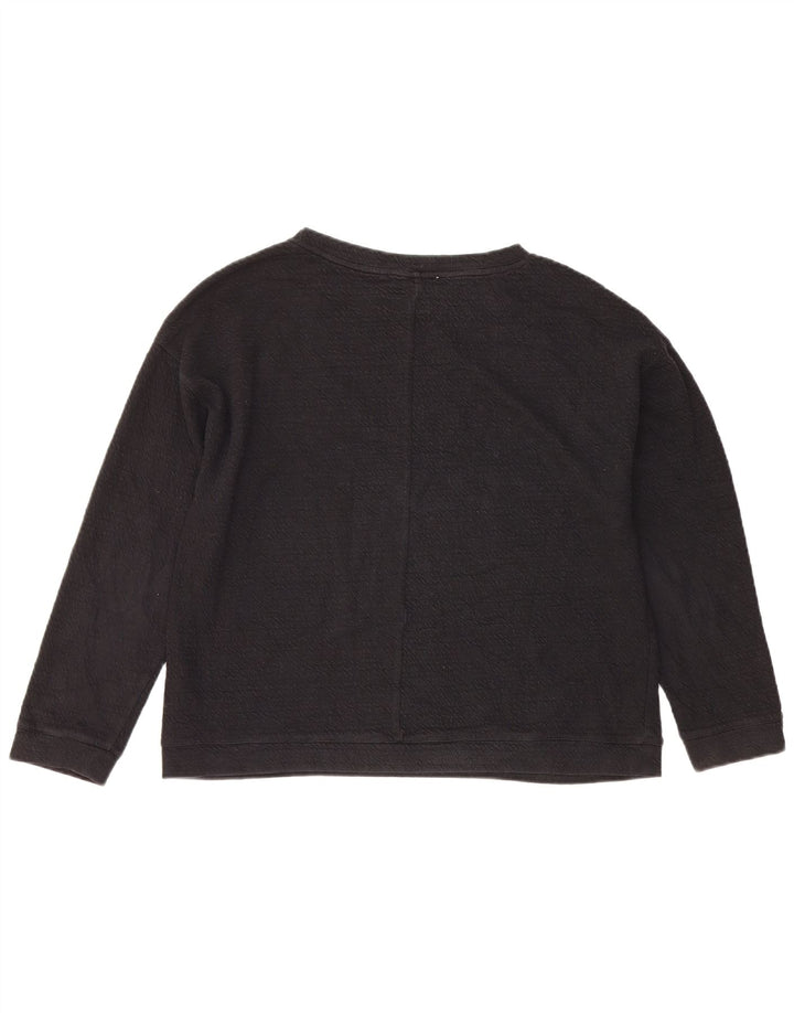 Felpa da donna Zara UK 14 cotone blu navy medio