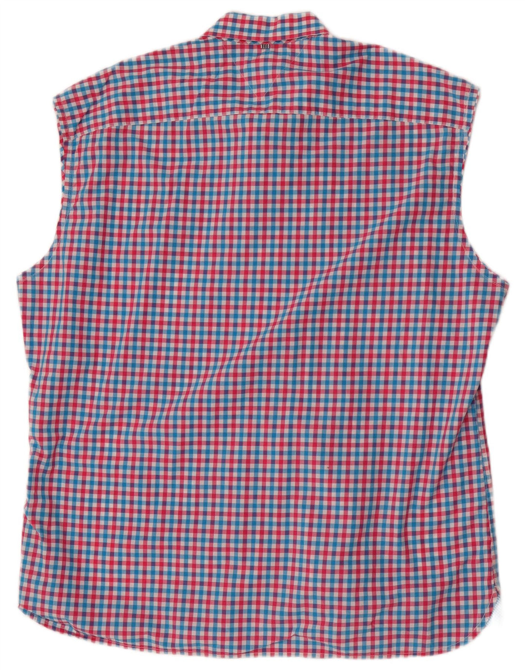 Camicia da uomo senza maniche su misura Tommy Hilfiger 2XL a quadretti multicolore