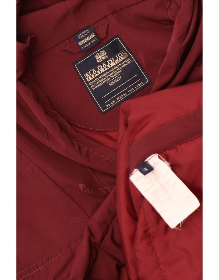 Giacca anorak da uomo con cappuccio Napapijri UK 36 Small Maroon Poliestere