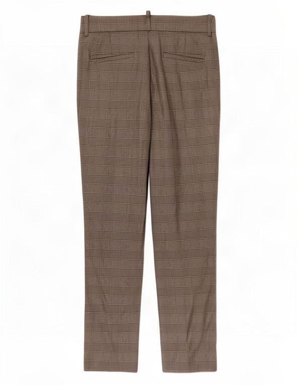 Pantaloni chino slim da donna Zara EU 36 XS W30 L28 grigio a quadri