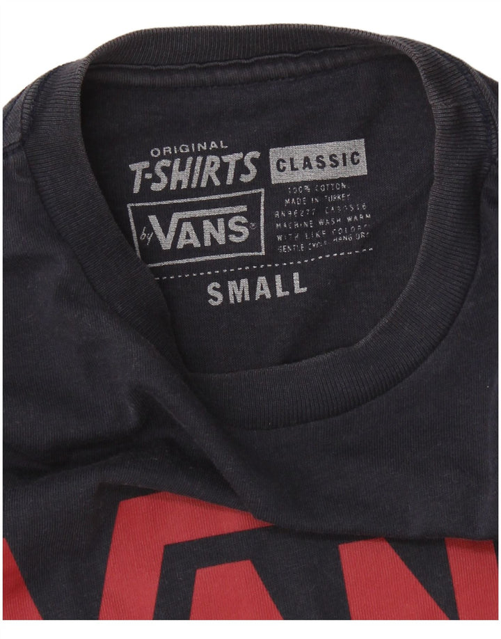 T-shirt grafica da uomo con vestibilità classica Vans, piccola, in cotone blu navy