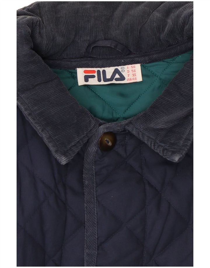 Giacca trapuntata da uomo Fila IT 56 3XL Blu Navy