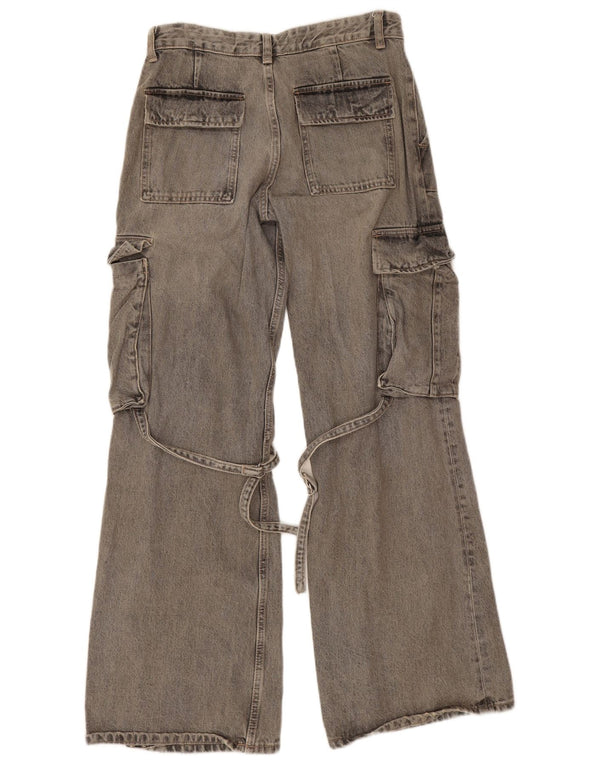 Jeans cargo da donna Zara a gamba larga EU 38 Small W28 L32 cotone blu