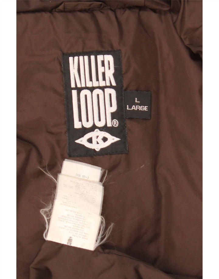 Cappotto imbottito con cappuccio da uomo Killer Loop UK 40 Large Marrone Poliammide