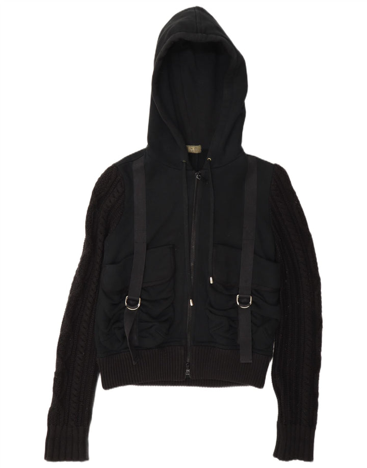 Maglione con cappuccio e zip da donna Iceberg IT 44 cotone blu navy medio