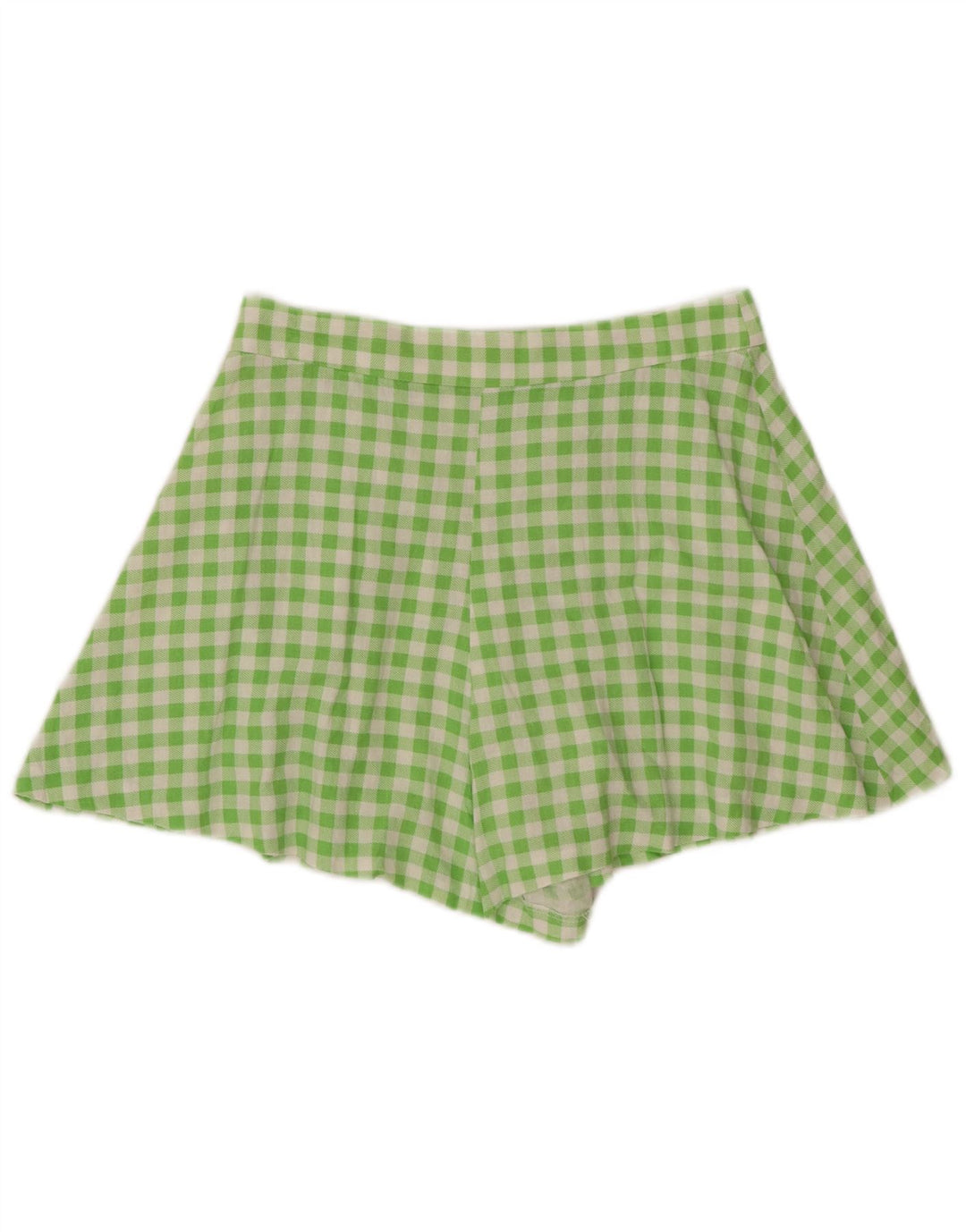 Pantaloncini casual con ancoraggio da donna Zara medi W28 verde a quadretti