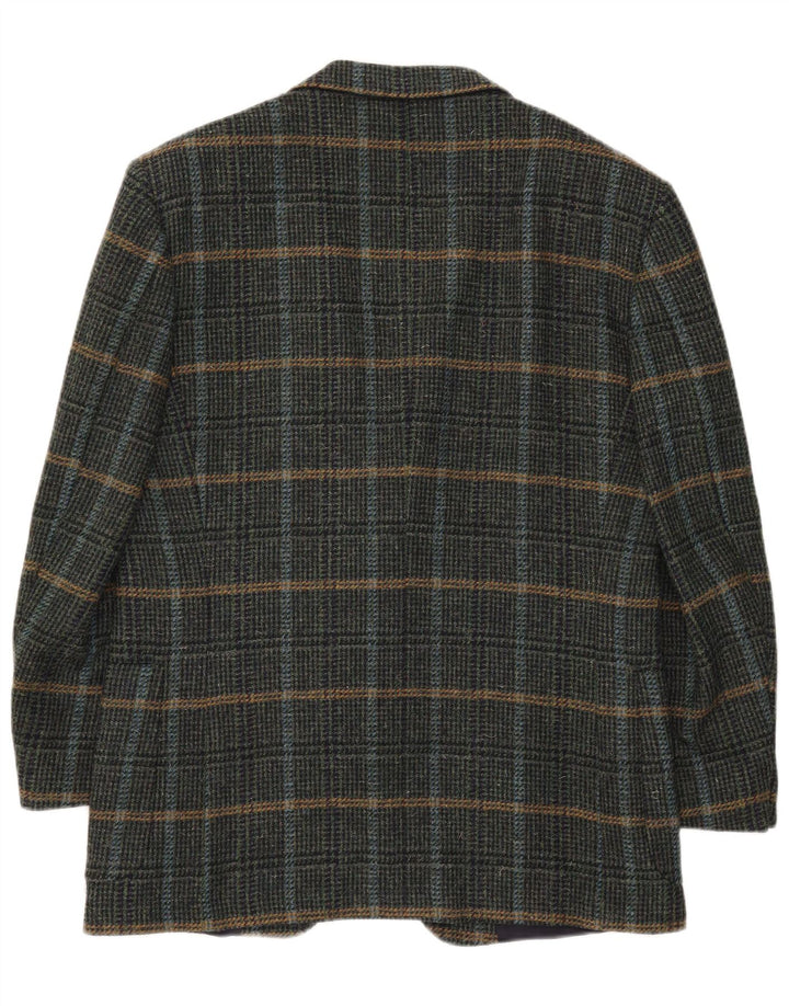 Giacca Blazer da Uomo a 2 Bottoni Nino Cerruti IT 54 2XL Lana a quadri Verde