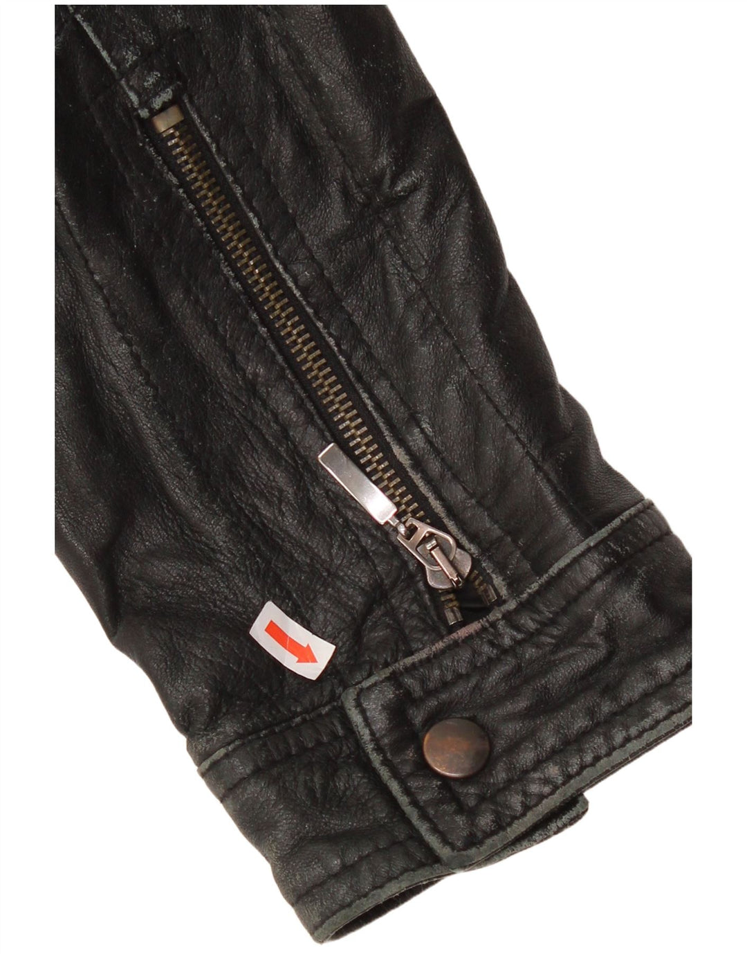 Giacca in pelle da donna MOTIVI UK 14 media nera