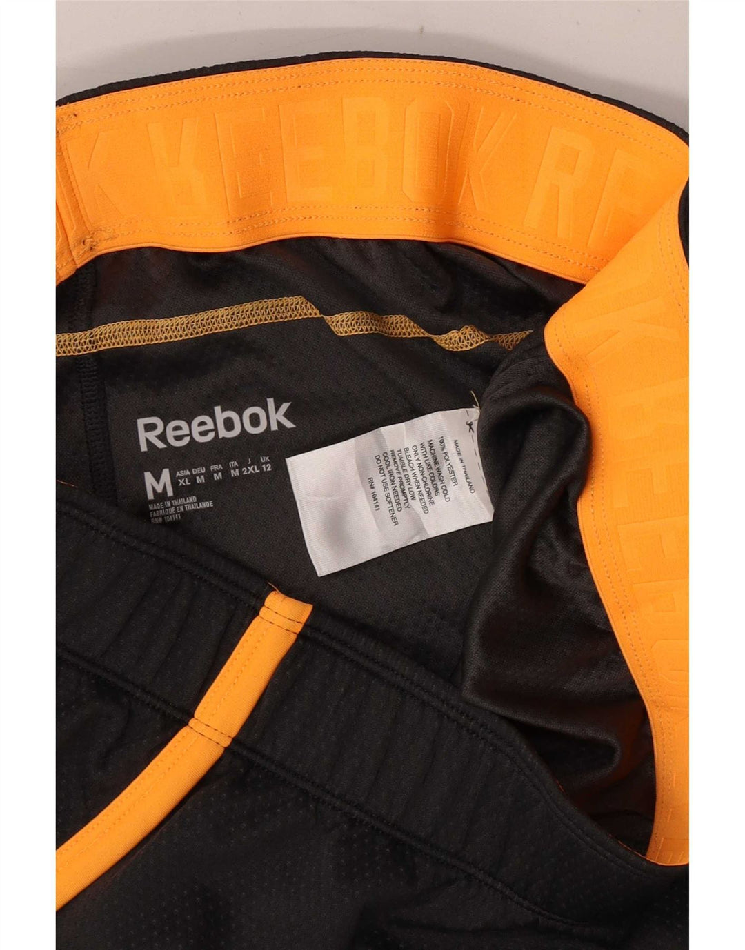 Pantaloncini sportivi Reebok da donna UK 12 poliestere grigio medio